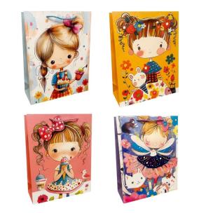 Opakowanie Torebka prezentowa dziecięca S Dziewczynka mix