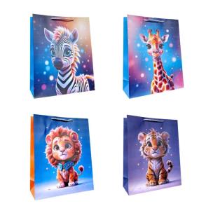 Opakowanie Torebka prezentowa dziecięca S Zwierzęta ZOO mix