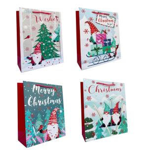 Opakowanie Torebka prezentowa L Boże Narodzenie brokat mix