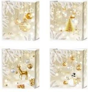 Opakowanie Torebka prezentowa L Boże Narodzenie szerokie dno