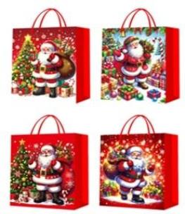 Opakowanie Torebka prezentowa M Boże Narodzenie brokat mix