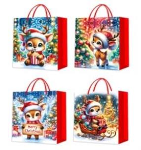 Opakowanie Torebka prezentowa M Boże Narodzenie brokat mix