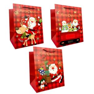 Opakowanie Torebka prezentowa M Boże Narodzenie szerokie dno