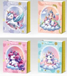 Opakowanie Torebka prezentowa M Jednorożce