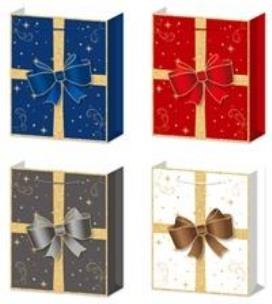 Opakowanie Torebka prezentowa M Kokarda mix