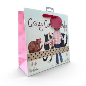 Opakowanie Torebka prezentowa mała - Crazy Cat Lady Kociara