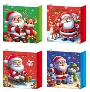 Opakowanie Torebka prezentowa S Boże Narodzenie brokat mix