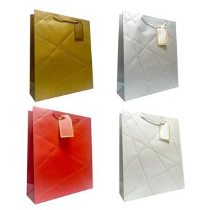 Opakowanie Torebka prezentowa uniwersalna L metalizowana mix