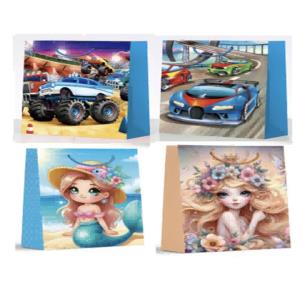 Opakowanie Torebka prezentowa uniwersalna S szerokie dno mix