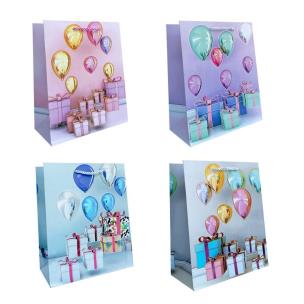 Opakowanie Torebka prezentowa urodzinowa S Balony metal mix