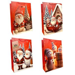 Opakowanie Torebka prezentowa XXL Boże Narodzenie szerokie