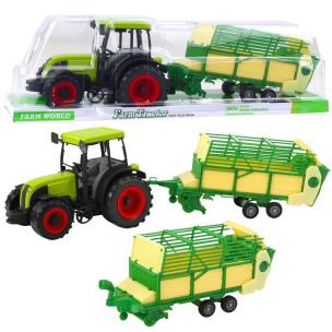Traktor rolniczy przyczepą zielono-żółtą. Wydawca: Leantoys. Multiszop.pl Opakowanie Traktor rolniczy przyczepą zielono-żółtą