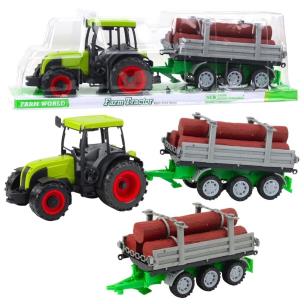 Traktor rolniczy z przyczepą do drewna. Wydawca: Leantoys. Multiszop.pl Opakowanie Traktor rolniczy z przyczepą do drewna