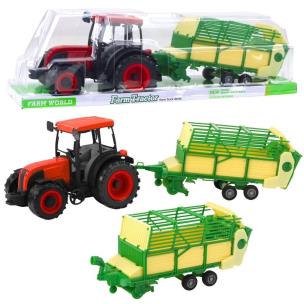 Traktor rolniczy z przyczepą zielono-żółtą. Wydawca: Leantoys. Multiszop.pl Opakowanie Traktor rolniczy z przyczepą zielono-żółtą