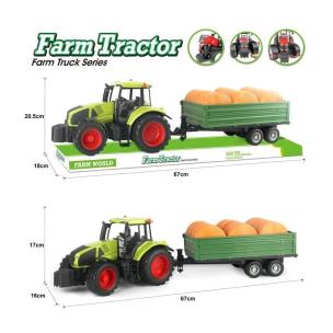 Opakowanie Traktor z belami słomy