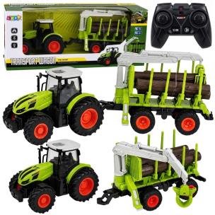 Opakowanie Traktor z przyczepą i chwytakiem do drewna R/C