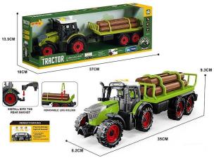 Opakowanie Traktor z przyczepą i drewnem 35x9x8cm