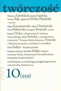 Twórczość 10/2025. Autor:   Praca zbiorowa. Multiszop.pl Okładka książki Twórczość 10/2025