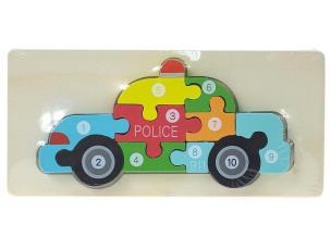 Opakowanie Układanka drewniana radiowóz