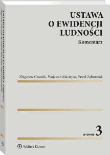Okładka książki Ustawa o ewidencji ludności. Komentarz