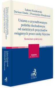 Ustawa o zryczałtowanym podatku dochodowym.... Autor: Kumkowski Łukasz, Osada Dariusz, Przemysław Roszk. Multiszop.pl Okładka książki Ustawa o zryczałtowanym podatku dochodowym...
