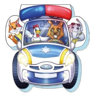 Okładka książki W drodze. Samochód policyjny w.ukraińska