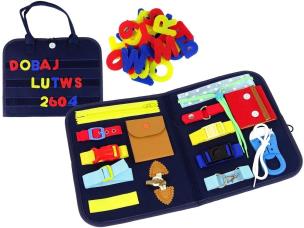 Walizka sensoryczna dla malucha. Wydawca: Leantoys. Multiszop.pl Opakowanie Walizka sensoryczna dla malucha