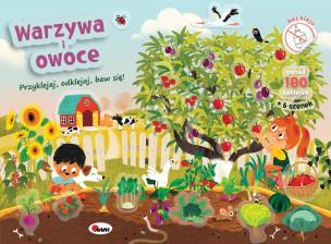 Okładka książki Warzywa i owoce. Przyklejaj odklejaj baw się!