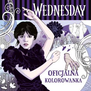 Wednesday. Oficjalna kolorowanka. Autor: Opracowanie zbiorowe. Multiszop.pl Okładka książki Wednesday. Oficjalna kolorowanka