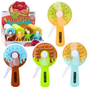 Wentylator ręczny mini wiatraczek pączek donut MIX. Wydawca: Leantoys. Multiszop.pl Opakowanie Wentylator ręczny mini wiatraczek pączek donut MIX