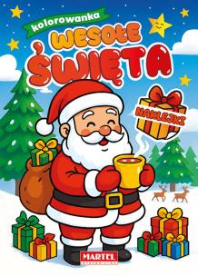 Okładka książki Wesołe święta z naklejkami
