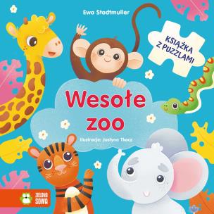 Okładka książki Wesołe zoo. Książka z puzzlami