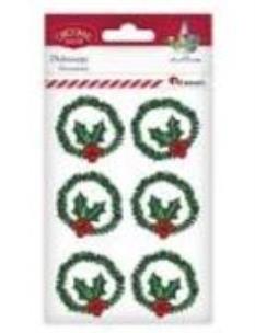 Opakowanie Wianki z drucika dekoracyjnego zielone 4cm 6szt