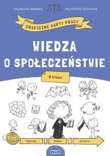 Okładka książki Wiedza o społeczeństwie graficzne karty pracy SP 8