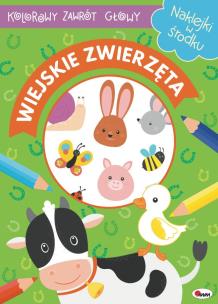 Okładka książki Wiejskie zwierzęta. Kolorowy zawrót głowy