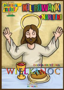 Okładka książki Wielkanoc. Droga krzyżowa - kolorowanki+naklejki