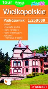 Wielkopolskie-mapa turystyczna plastik. Autor: Opracowanie zbiorowe. Multiszop.pl Okładka książki Wielkopolskie-mapa turystyczna plastik