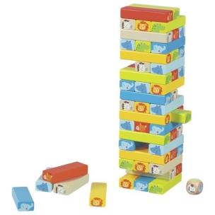 Opakowanie Wieża do układania typu Jenga z motywami zwierząt