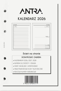 Opakowanie Wkład kalendarzowy 2026 A5 DNS
