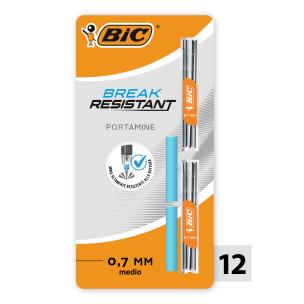 Wkłady+gumka BIC Break Resistant 0.7mm blister 12+2szt. Wydawca: Bic. Multiszop.pl Opakowanie Wkłady+gumka BIC Break Resistant 0.7mm blister 12+2szt