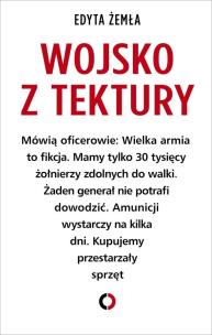 Wojsko z tektury. Autor: Edyta Żemła. Multiszop.pl Okładka książki Wojsko z tektury