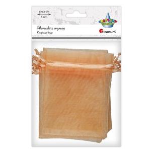 Opakowanie Woreczki z organzy łososiowe 9x12cm 6szt