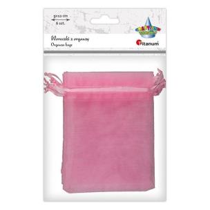 Opakowanie Woreczki z organzy różowe 9x12cm 6szt