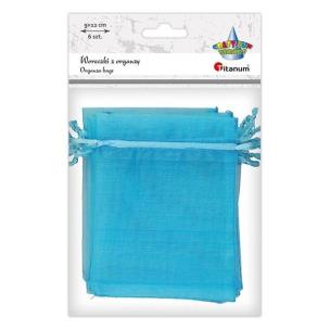 Opakowanie Woreczki z organzy turkusowe 9x12cm 6szt