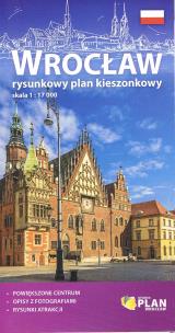 Okładka książki Wrocław - plan kieszonkowy rysunkowy PL - 2025