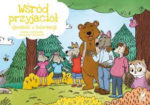 Okładka książki Wśród przyjaciół. Opowieść o tolerancji. Kamishibai