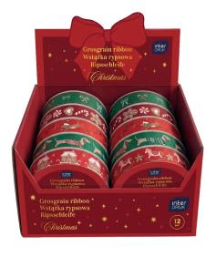 Opakowanie Wstążka rypsowa Christmas 3m (12szt)