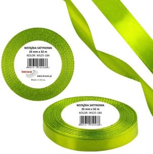Opakowanie Wstążka satynowa 25mm/32m zieleń wiosenna