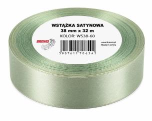Opakowanie Wstążka satynowa 38mm/32m szarozielony