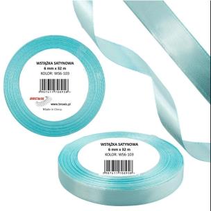 Opakowanie Wstążka satynowa 6mm/32m baby blue